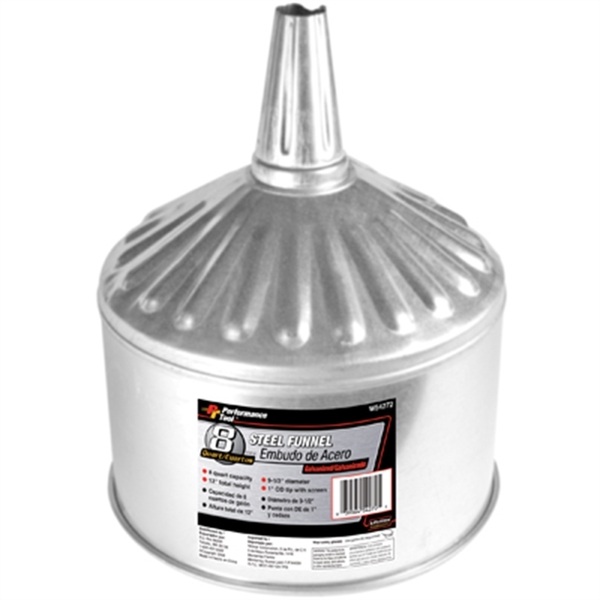 Performance Tool 8QT Steel Galvanized Funnel W54272